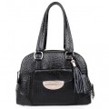 Soldes Lancel Sac Adjani Sac Cuir Facon Autruche Noir